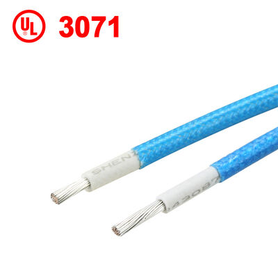 UL3071 Tension nominale 600V 200°C Fil d'élément chauffant flexible isolé en silicone et tressé en fibre de verre résistant aux hautes températures