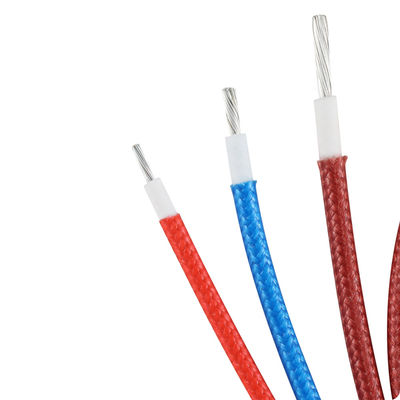 24AWG  7/0.20mm UL3122 silicone Insulated Wire 300V 200C fiber glass braided wire  black white blue yellow